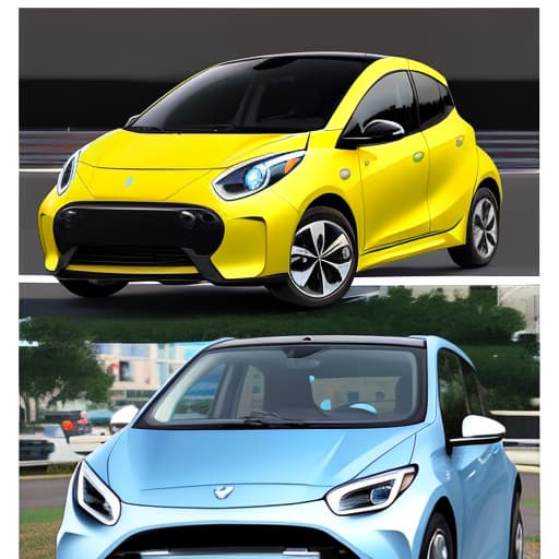  Help me draw a web page size anime background picture about small electric car rental, in which electric is blank on the left and right,