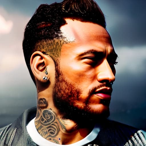 redshift style neymar hyperrealistic, full body, detailed clothing, highly detailed, cinematic lighting, stunningly beautiful, intricate, sharp focus, f/1. 8, 85mm, (centered image composition), (professionally color graded), ((bright soft diffused light)), volumetric fog, trending on instagram, trending on tumblr, HDR 4K, 8K