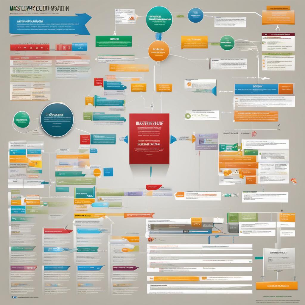  masterpiece, best quality,Office supplies distribution project implementation plan flow chart