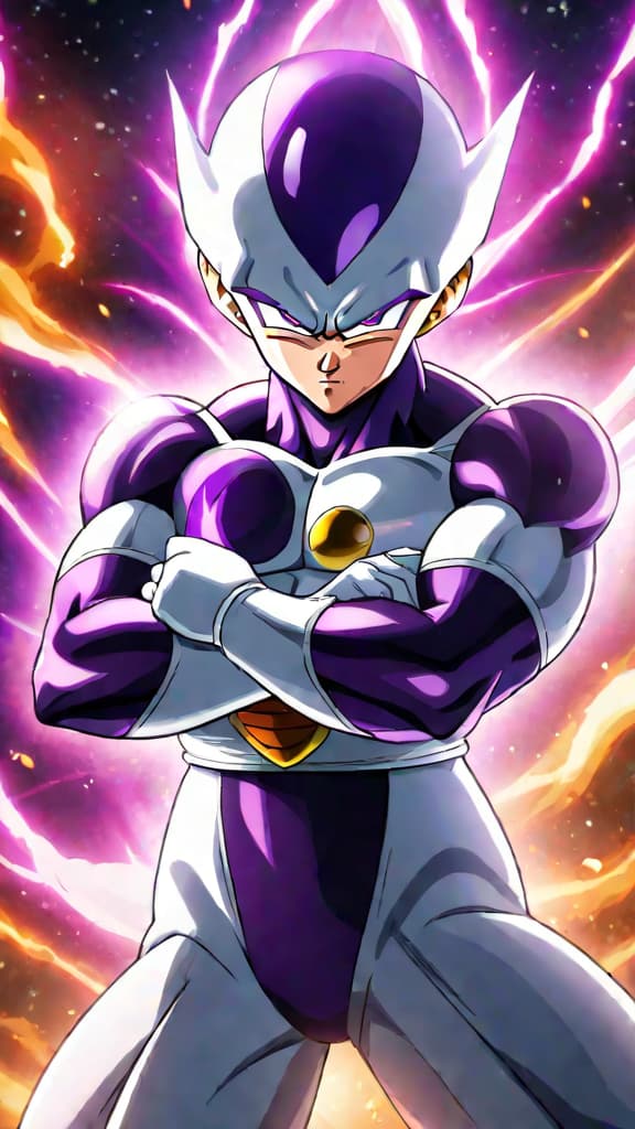  anime art: frieza's resurrection sparks a new era in dragon ball super, setting the stage for epic conflicts. hyperrealistic, full body, detailed clothing, highly detailed, cinematic lighting, stunningly beautiful, intricate, sharp focus, f/1. 8, 85mm, (centered image composition), (professionally color graded), ((bright soft diffused light)), volumetric fog, trending on instagram, trending on tumblr, HDR 4K, 8K