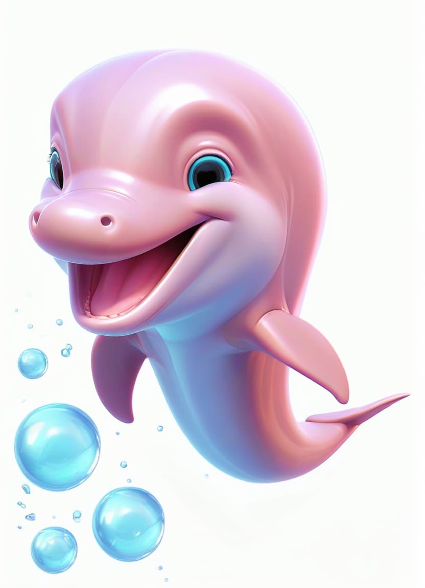  dolphin smiles at realistic 3d