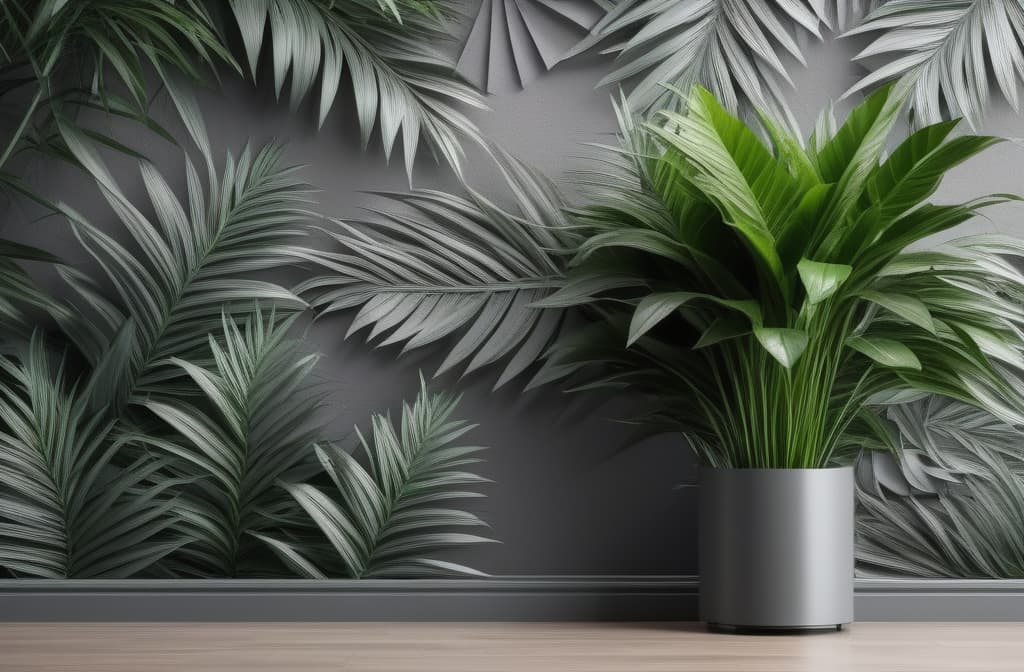  Grey decorative interior wall, decorative green plant on the right, interior wall design ar 3:2 high quality, detailed intricate insanely detailed, flattering light, RAW photo, photography, photorealistic, ultra detailed, depth of field, 8k resolution , detailed background, f1.4, sharpened focus