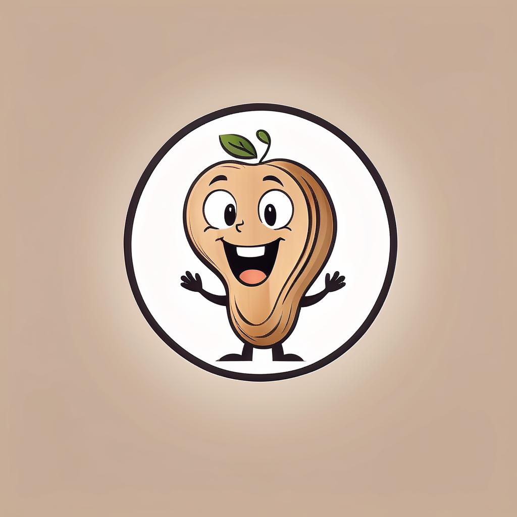  corporate branding style the logo in the form of a circle inside which is a character in the form of a living peanut. he's smiling and waving. . professional, clean, modern, sleek, minimalist, business oriented, highly detailed, logo