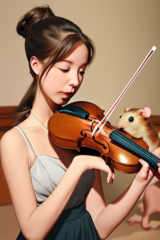  Hamster eating a violin