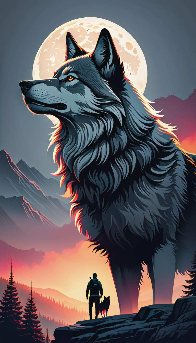  minimalist tattoo style depiction of a wolf howling at the moon. simple, powerful, black or grey lines on a light, solid color background., using simple and powerful black or grey lines on a light, solid color background. hyperrealistic, full body, detailed clothing, highly detailed, cinematic lighting, stunningly beautiful, intricate, sharp focus, f/1. 8, 85mm, (centered image composition), (professionally color graded), ((bright soft diffused light)), volumetric fog, trending on instagram, trending on tumblr, HDR 4K, 8K