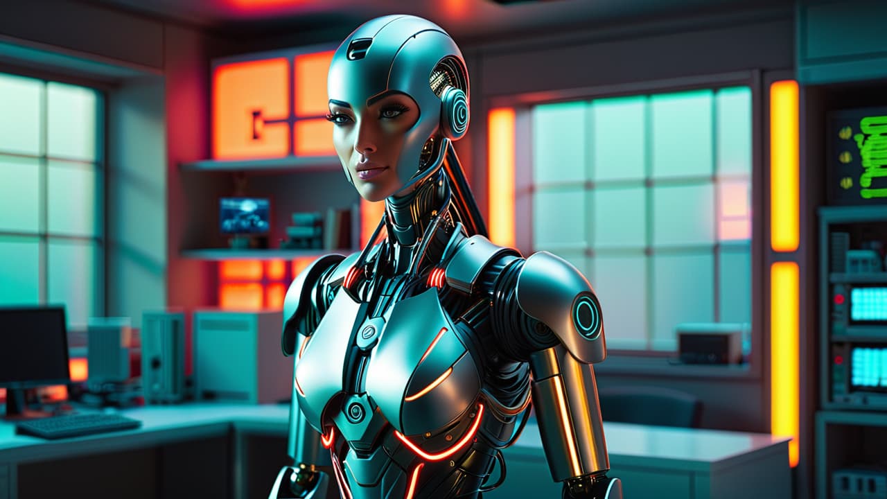  a sleek robotic arm with intricate joints, a control unit with glowing circuits, a sensor array with diverse lenses, power supply with visible energy flow, and a mobility base on a futuristic lab workbench. hyperrealistic, full body, detailed clothing, highly detailed, cinematic lighting, stunningly beautiful, intricate, sharp focus, f/1. 8, 85mm, (centered image composition), (professionally color graded), ((bright soft diffused light)), volumetric fog, trending on instagram, trending on tumblr, HDR 4K, 8K