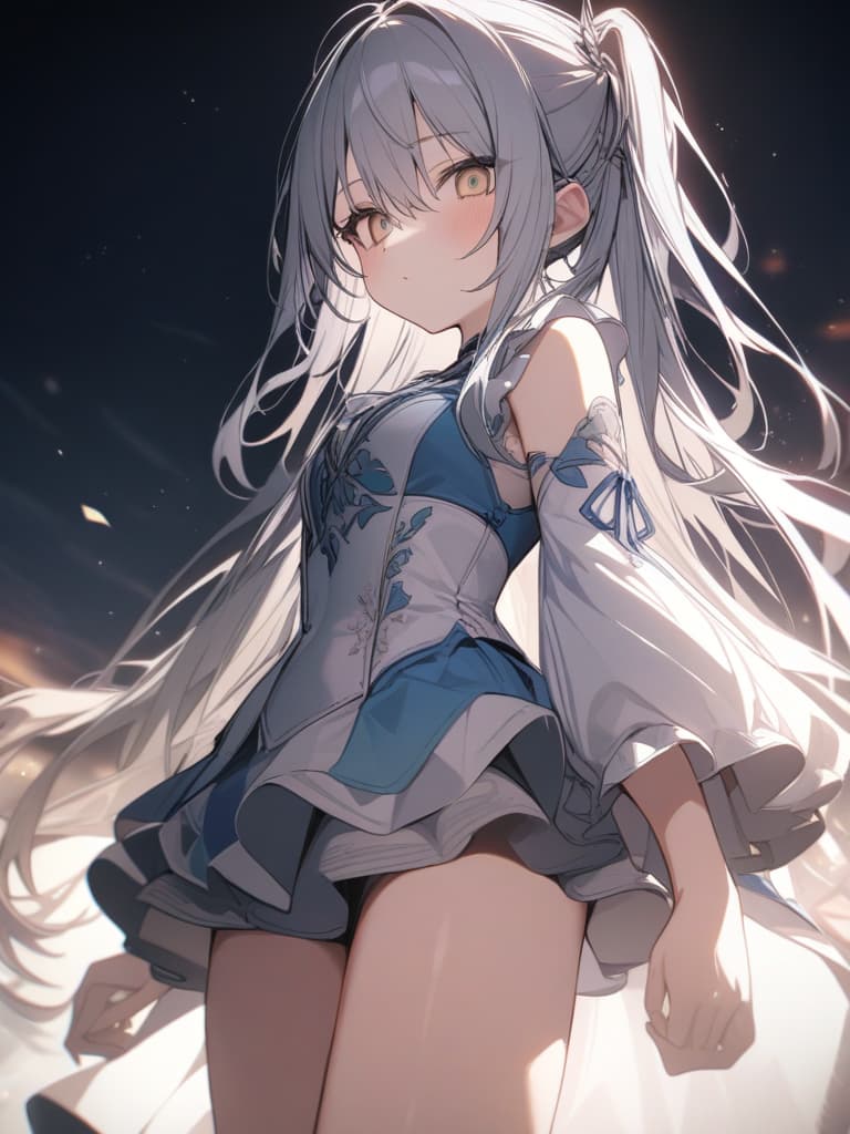  cute, subculture, gray hair, moe sleeve, odd eye, masterpiece, best quality,8k,ultra detailed,high resolution,an extremely delicate and beautiful,hyper detail