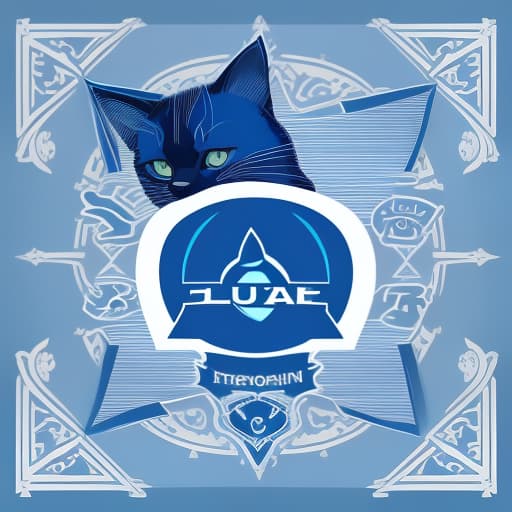  cat, blue, (logo:1.3), vector graphics, brand, design, inspired, (straight:1.3), (symmetrical:0.4)