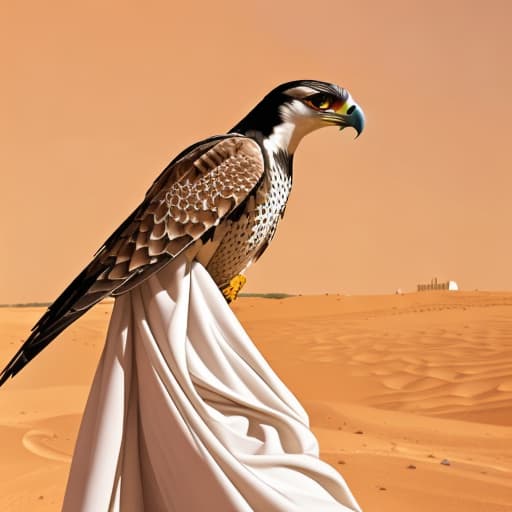  Falcon in the desert represents Sheikh Zayed's guest in the Emirates and make it nice it’s for a project don’t make it childish with some details