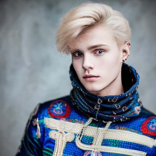 portrait+ style Russian LGBT queer twink blonde hunk dude face