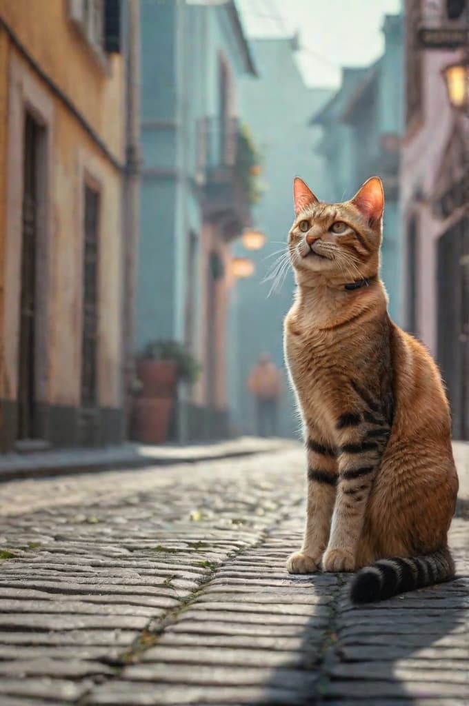  gatinho hyperrealistic, full body, detailed clothing, highly detailed, cinematic lighting, stunningly beautiful, intricate, sharp focus, f/1. 8, 85mm, (centered image composition), (professionally color graded), ((bright soft diffused light)), volumetric fog, trending on instagram, trending on tumblr, HDR 4K, 8K