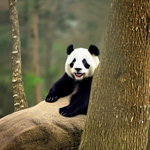  Smiling panda