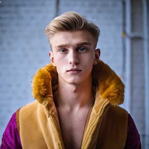 portrait+ style Russian LGBT queer twink blonde hunk dude face