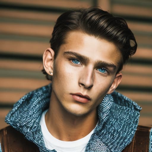 portrait+ style Czech Republic twink brunette hunk dude face