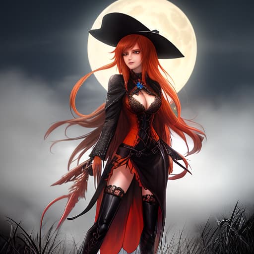  (digital art, avatar image:1.2), striking silhouette of a witch, cowboy attire with a wide brimmed hat, standing boldly in front of a full moon, (epic red orange moonlight:1.2), eerie and enchanting atmosphere, scarecrow looming in the background, mysterious and alluring, beautiful and terrifying contrast, captivating details in the witch's outfit, intricate lace and leather, beautiful iPhone wallpaper, dark and high noon setting, dramatic shadows, intense mood, dynamic composition, captivating and otherworldly, loli hyperrealistic, full body, detailed clothing, highly detailed, cinematic lighting, stunningly beautiful, intricate, sharp focus, f/1. 8, 85mm, (centered image composition), (professionally color graded), ((bright soft diffused light)), volumetric fog, trending on instagram, trending on tumblr, HDR 4K, 8K