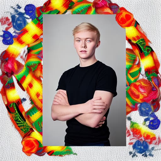 portrait+ style Russian LGBT queer twink blonde hunk dude face