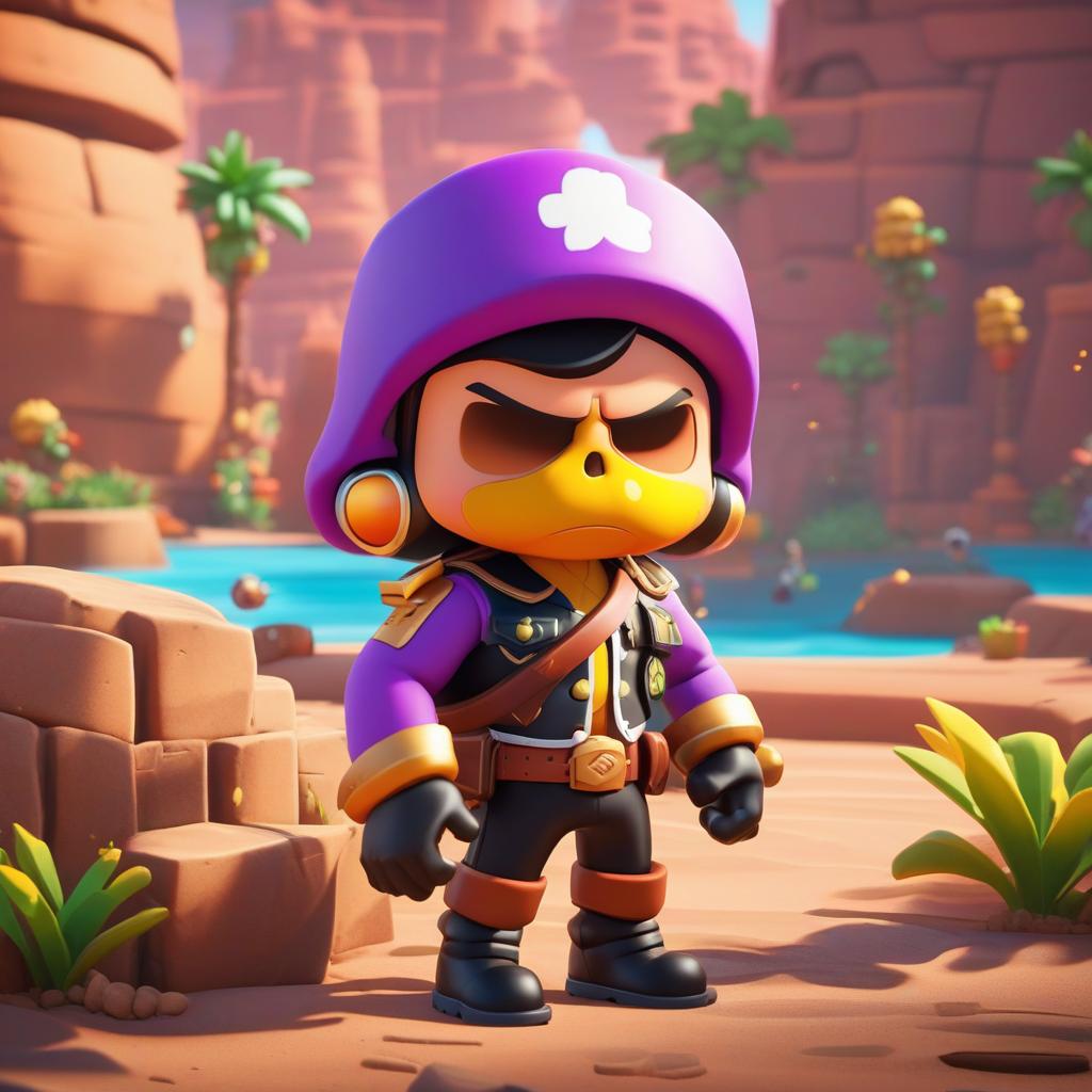  um jogador de brawl stars hyperrealistic, full body, detailed clothing, highly detailed, cinematic lighting, stunningly beautiful, intricate, sharp focus, f/1. 8, 85mm, (centered image composition), (professionally color graded), ((bright soft diffused light)), volumetric fog, trending on instagram, trending on tumblr, HDR 4K, 8K