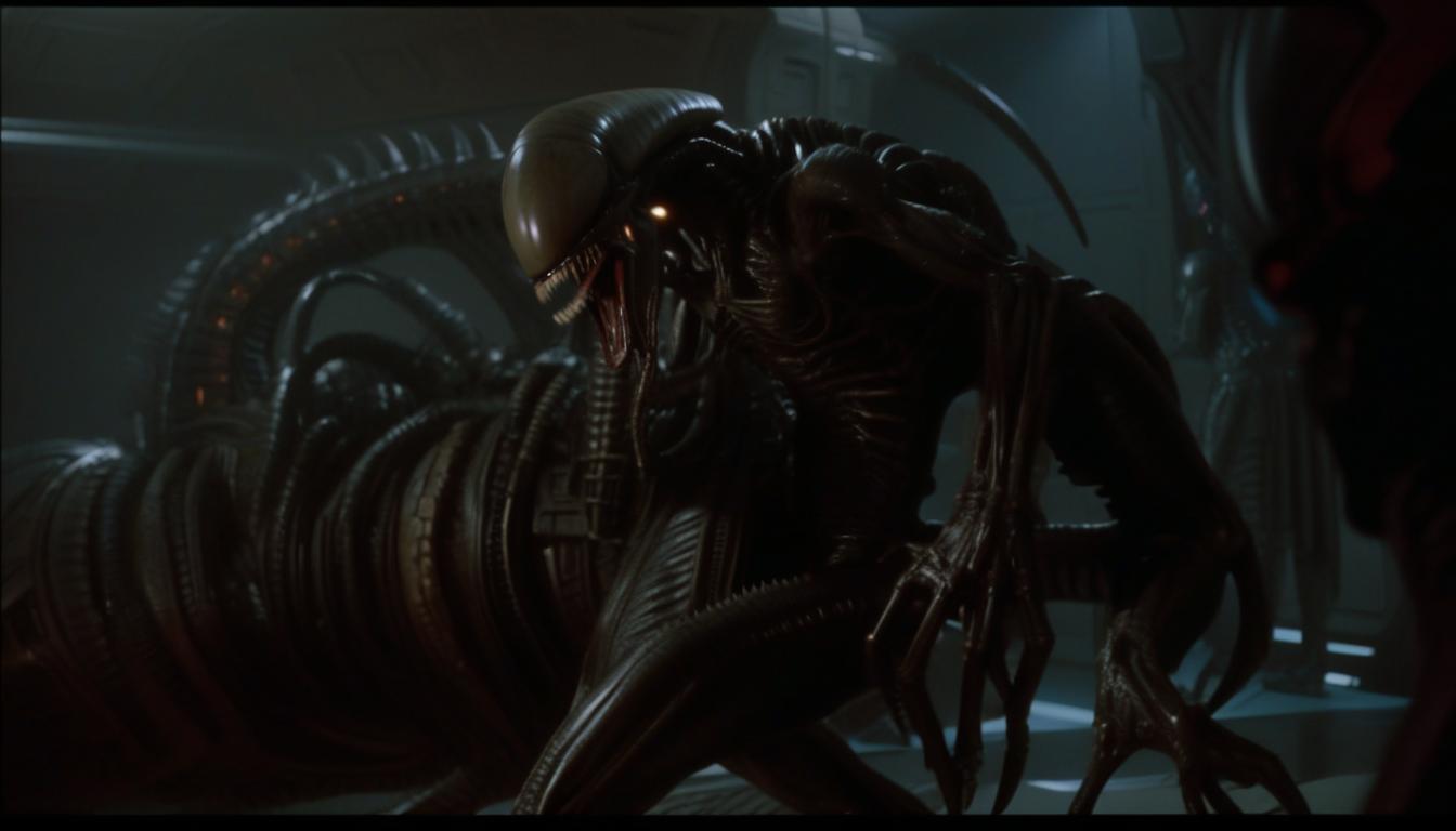  xenomorph, monster, space, realism, horror, bio, mechanics, ancient egypt