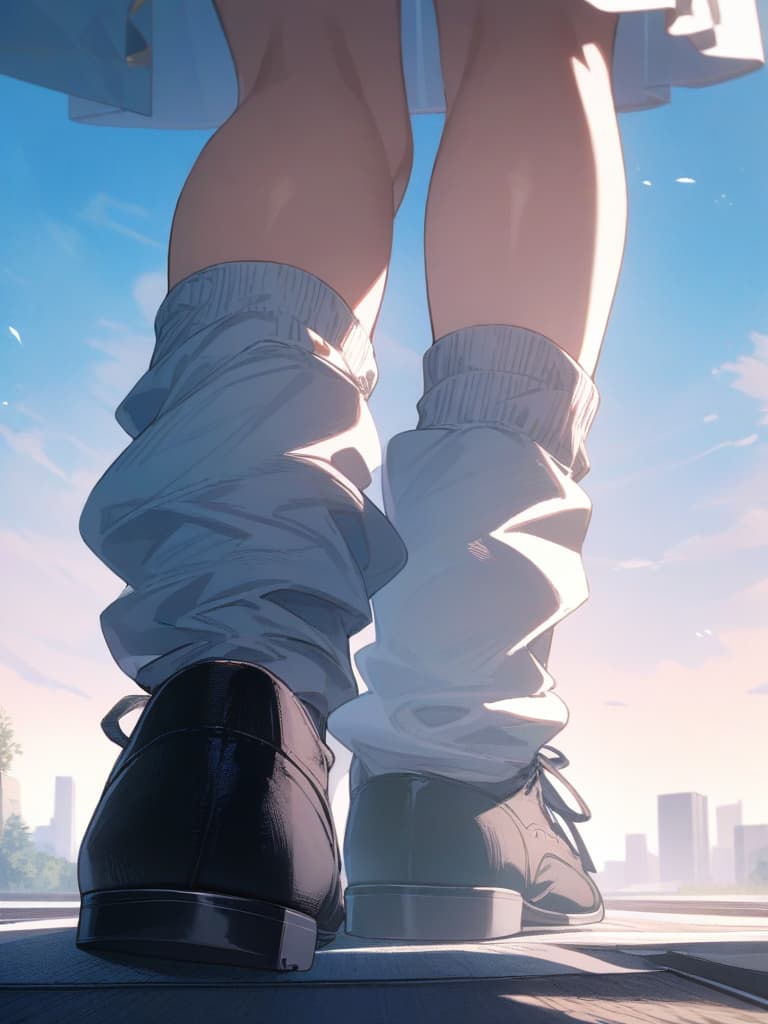  girls, loose socks, plain clothes, wolf ears, medium hair, black shoes, whole, masterpiece, best quality,8k,ultra detailed,high resolution,an extremely delicate and beautiful,hyper detail