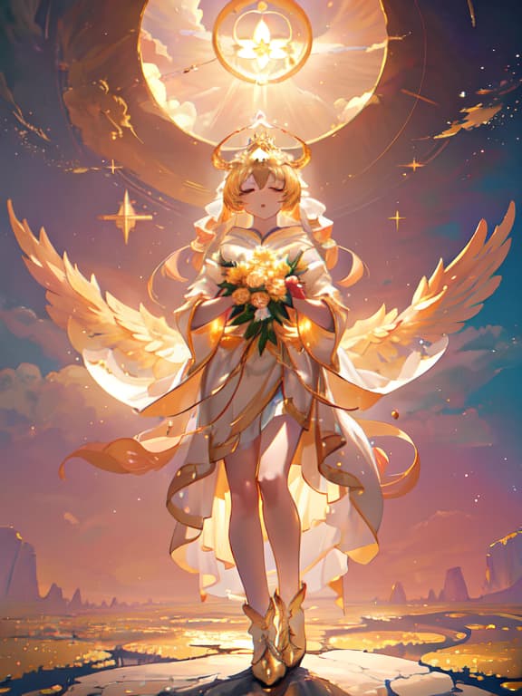  master piece, best quality, ultra detailed, highres, 4k.8k, goddess, radiating serenity, grace, power, and wisdom, serene and wise, break the divine beauty of a female goddess, celestial palace, golden throne, celestial orbs, ethereal flowers, and divine artifacts, break ethereal and tranquil, soft glowing light, radiant aura, and celestial sparkles