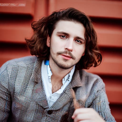 portrait+ style Russian queer cinema blogger brunette hunk dude face