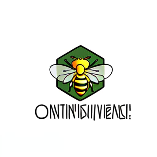  the logo on which the bee is depicted. concise and simple, realistic, conventional, literal