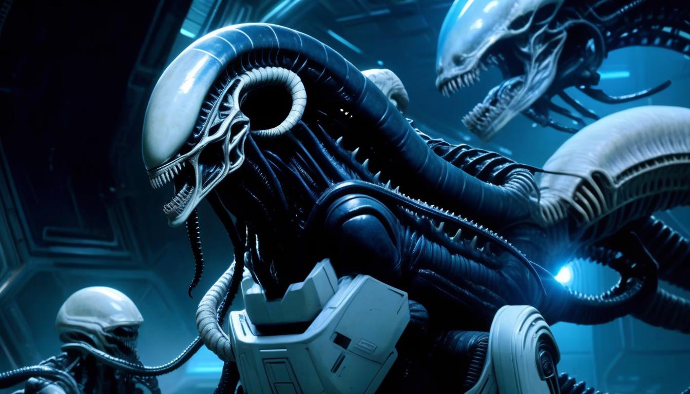  xenomorph, monster, space, realism, horror, bio, mechanics, ancient egypt