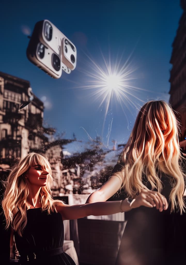  a woman with soft, harmonious features. she has fair skin and light blonde hair, long with bangs framing her face. she is wearing a simple, elegant black dress that adds a touch of sophistication and grace. in the picture, she is taking a selfie while holding her phone confidently, with a subtle smile that adds a hint of spontaneity and charm. the background is a bedroom, which provides a cozy and intimate setting, focusing attention on her natural beauty, and the lighting is soft and natural, enhancing the realistic feel. hyperrealistic, full body, detailed clothing, highly detailed, cinematic lighting, stunningly beautiful, intricate, sharp focus, f/1. 8, 85mm, (centered image composition), (professionally color graded), ((bright soft diffused light)), volumetric fog, trending on instagram, trending on tumblr, HDR 4K, 8K