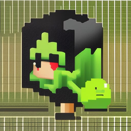  slime copying the human view, flat, cardboard pixel, black, girl, (pixel art) retro ,low resolution ,pixelated ,nostalgic