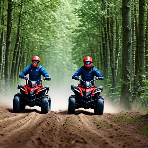  quadbike drive in bartoniai forest lithuania ，