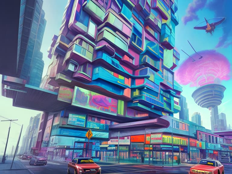 dvarchmodern bright, colorful and beautiful landscape of the city of the future with beautiful houses and flying cars, digital art, glow effects, hand drawn, render, 8k, octane render, cinema 4d, blender, dark, atmospheric 4k ultra detailed, cinematic sensual, sharp focus, humorous illustration, big depth of field, masterpiece, colors, 3d octane render, 4k, concept art, trending on artstation, hyperrealistic, vivid colors, modelshoot style, (extremely detailed cg unity 8k wallpaper), professional majestic oil painting by ed blinkey, atey ghailan, studio ghibli, by jeremy mann, greg manchess, antonio moro, trending on artstation, trending on cgsociety, intricate, high detail, sharp focus, dramatic, photorealistic painting art by midjourney and greg rutko