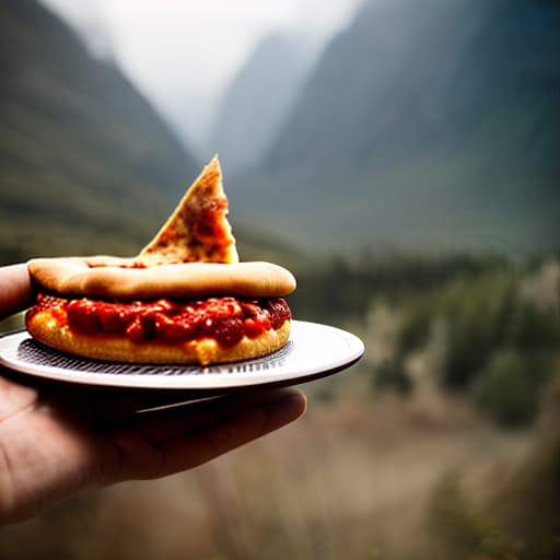 redshift style pizza humanoid smiling, outside your castle of pizza hyperrealistic, full body, detailed clothing, highly detailed, cinematic lighting, stunningly beautiful, intricate, sharp focus, f/1. 8, 85mm, (centered image composition), (professionally color graded), ((bright soft diffused light)), volumetric fog, trending on instagram, trending on tumblr, HDR 4K, 8K