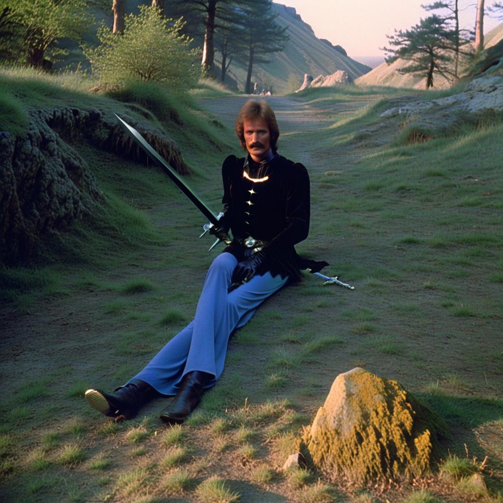  dvd screengrab, 1982 dark fantasy film, "excalibur"