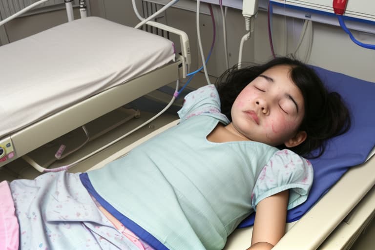  fainted girl in hospitil