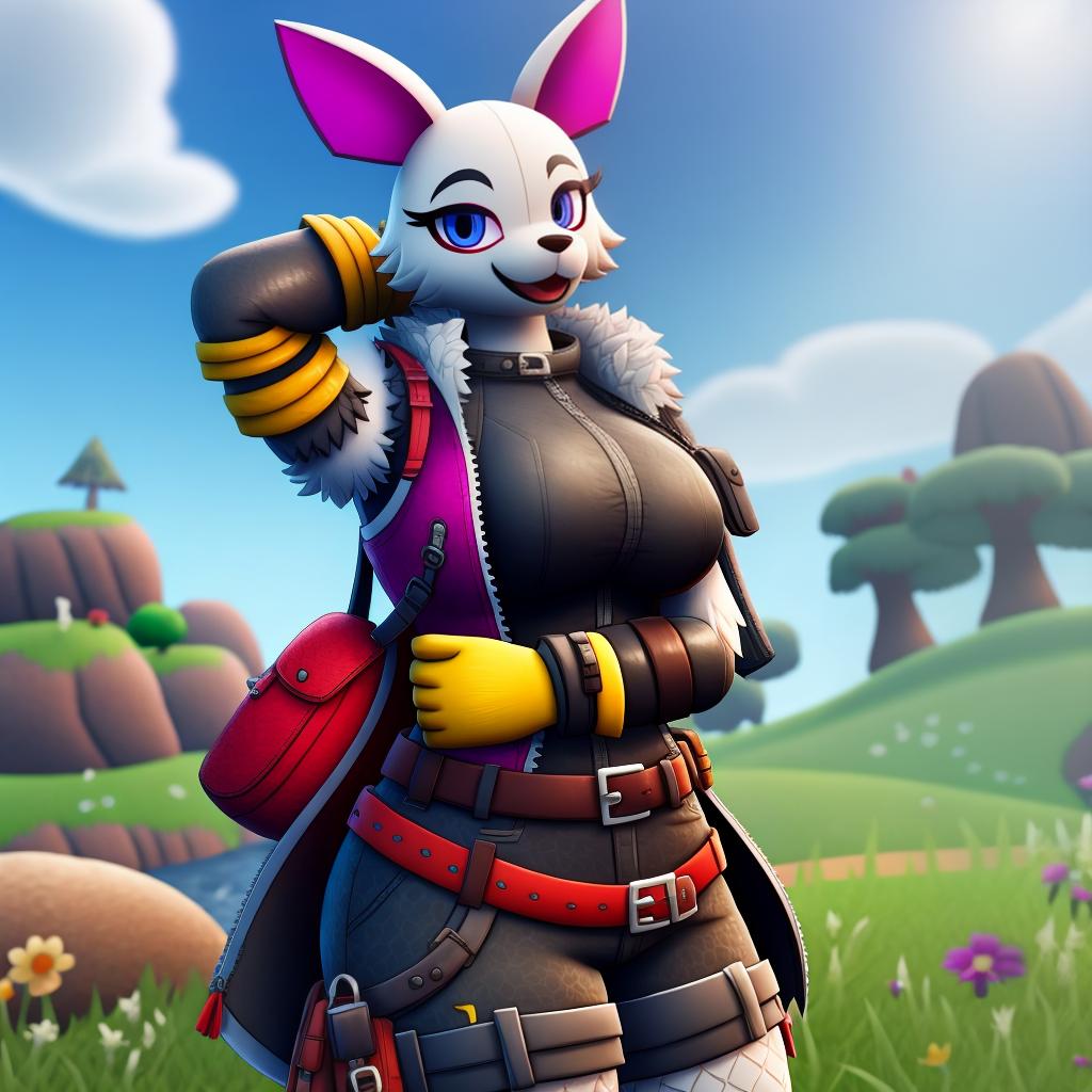  Full body Bandolette (fortnite), open eyes, digital art, masterpiece, 4k, fine details,