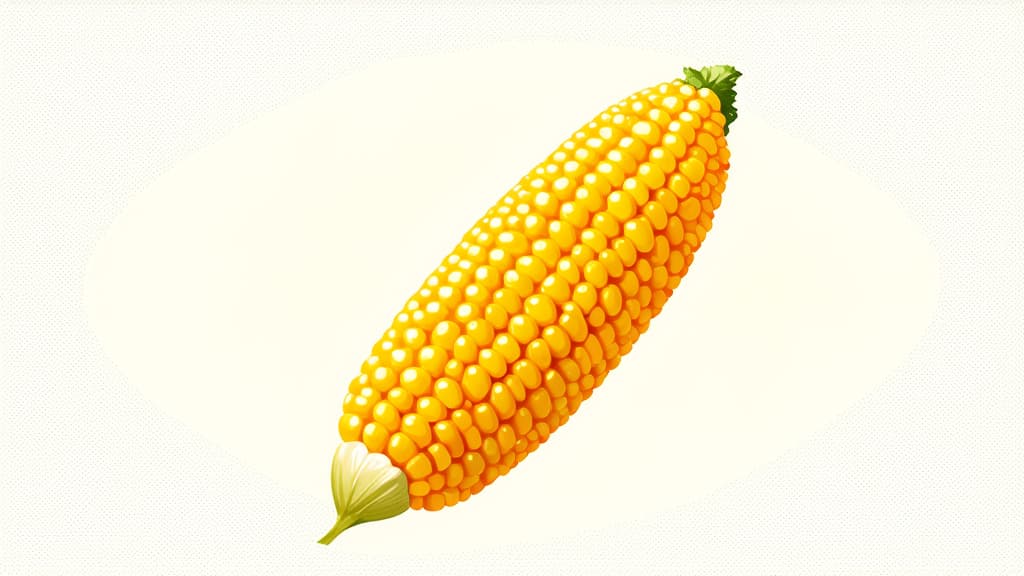  flat illustration, flaticon, (illustration:1.15), corn on a white background ar 16:9, [cory loftis, strobist, pascal campion :: 0.2]