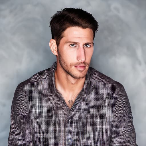 portrait+ style NBA star queer brunette hunk dude face