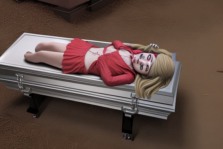  Dead girl in casket