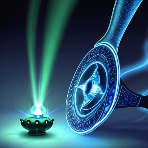  Draw a picture of Aladdin's magic lamp, but replace it with Kyocera eye lamp