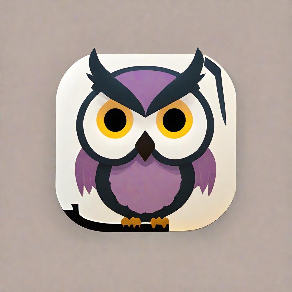  app icon of NightOwl, dark theam