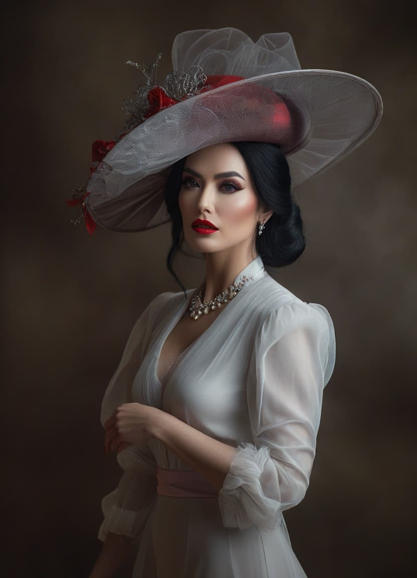  breathtaking black hair, red hat . award winning, professional, highly detailed hyperrealistic, full body, detailed clothing, highly detailed, cinematic lighting, stunningly beautiful, intricate, sharp focus, f/1. 8, 85mm, (centered image composition), (professionally color graded), ((bright soft diffused light)), volumetric fog, trending on instagram, trending on tumblr, HDR 4K, 8K