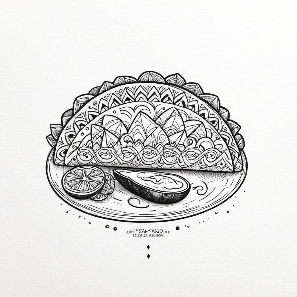  mayan, taco,,(tattoo), tattoo design