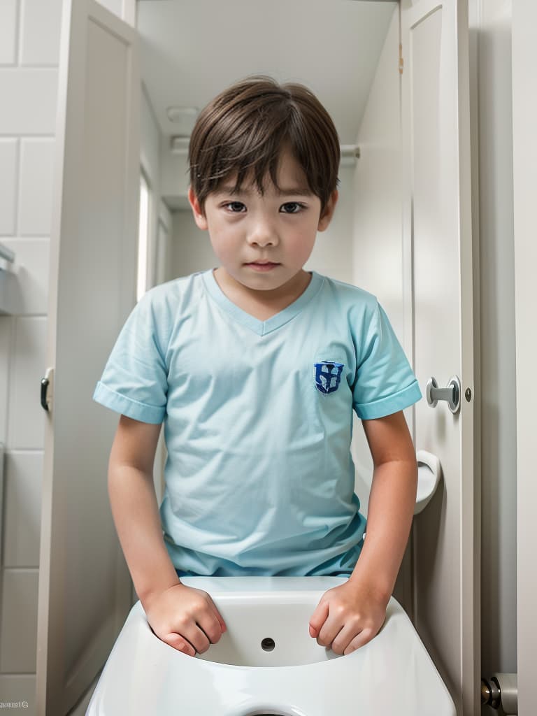  boys, 1st grade in elementary school, toilet,, masterpiece, best quality,8k,ultra detailed,high resolution,an extremely delicate and beautiful,hyper detail