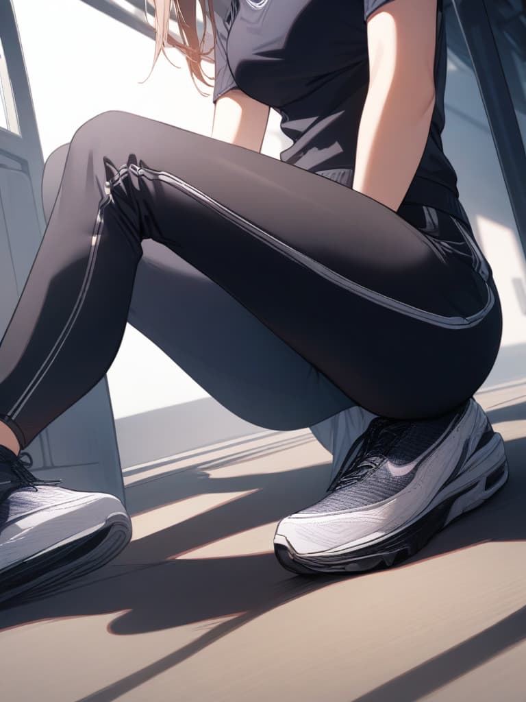  physical education sitting, pump kinpants, girls, bob, masterpiece, best quality,8k,ultra detailed,high resolution,an extremely delicate and beautiful,hyper detail