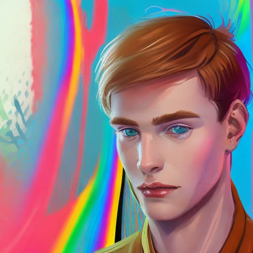 portrait+ style Russian LGBT queer twink blonde hunk dude face