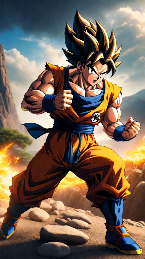  create an anime art of goku and vegeta striving to unlock the mythical 'divine ascendance' power. hyperrealistic, full body, detailed clothing, highly detailed, cinematic lighting, stunningly beautiful, intricate, sharp focus, f/1. 8, 85mm, (centered image composition), (professionally color graded), ((bright soft diffused light)), volumetric fog, trending on instagram, trending on tumblr, HDR 4K, 8K