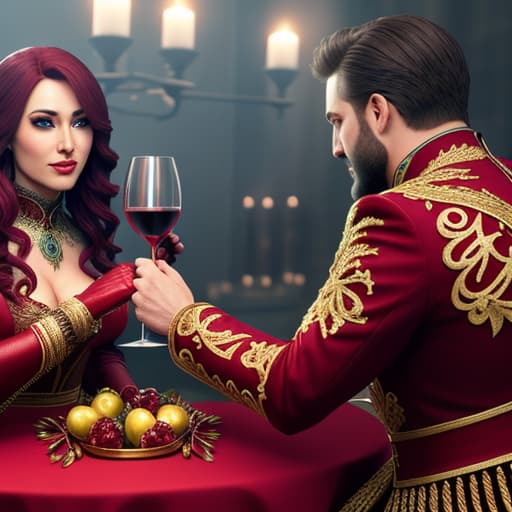  unity and fellowship, love and forgiveness , a large goblet filled with red wine representing blood hyperrealistic, full body, detailed clothing, highly detailed, cinematic lighting, stunningly beautiful, intricate, sharp focus, f/1. 8, 85mm, (centered image composition), (professionally color graded), ((bright soft diffused light)), volumetric fog, trending on instagram, trending on tumblr, HDR 4K, 8K