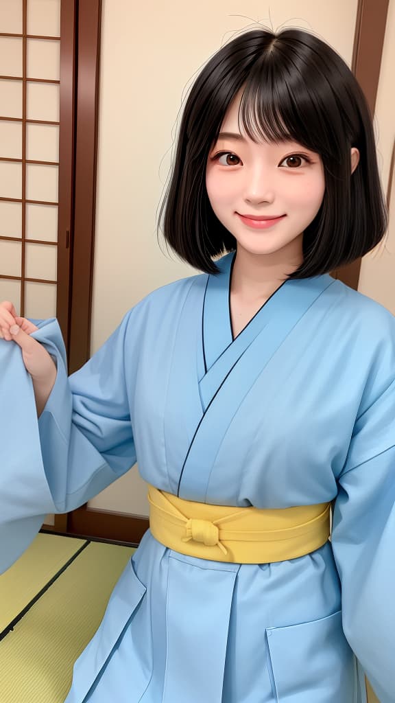  masterpiece, best quality, japanese girl, 20 years, bob hair, smile