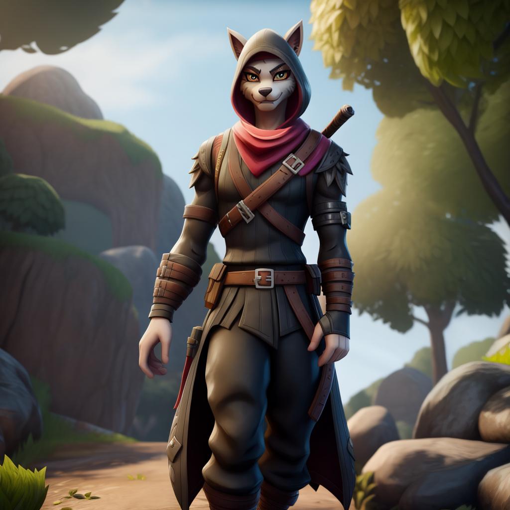  Assassin (fortnite), full body, open eyes, masterpiece, 4k, fine details,