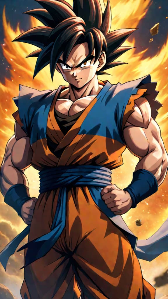  create an anime art showing a saiyan experiencing a zenkai boost after a brutal fight. hyperrealistic, full body, detailed clothing, highly detailed, cinematic lighting, stunningly beautiful, intricate, sharp focus, f/1. 8, 85mm, (centered image composition), (professionally color graded), ((bright soft diffused light)), volumetric fog, trending on instagram, trending on tumblr, HDR 4K, 8K